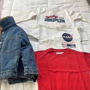 Zara Red T-Shirt and jacket